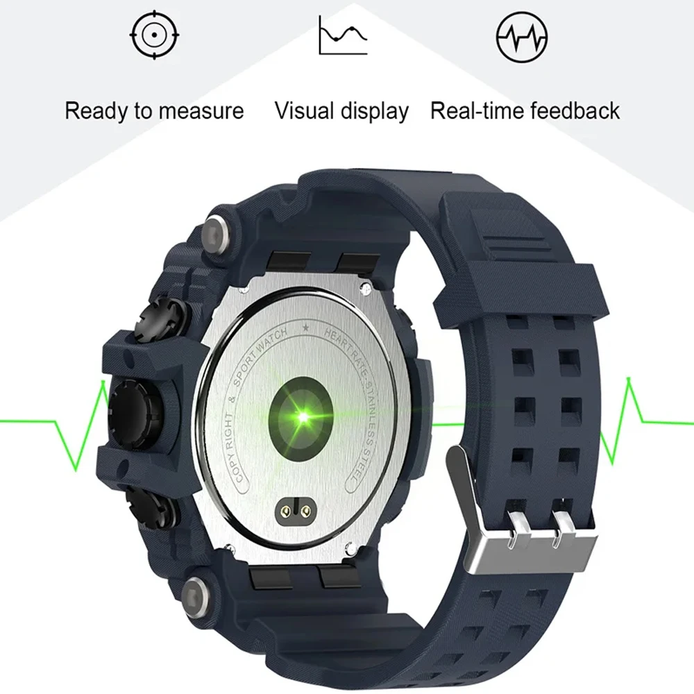 Reloj deportivo inteligente táctico para hombre con monitor de frecuencia cardíaca y presión arterial Reloj de seguimiento de actividad física de 1,3" resistente al agua IP68 de alta definición para exteriores - imagen 5