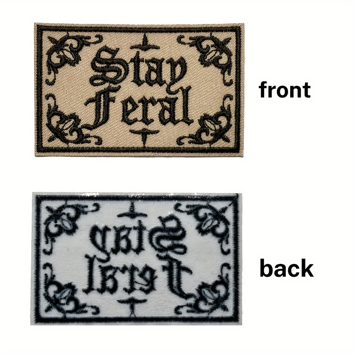 Stay Feral-Parche para planchar, parches góticos de moda - imagen 4