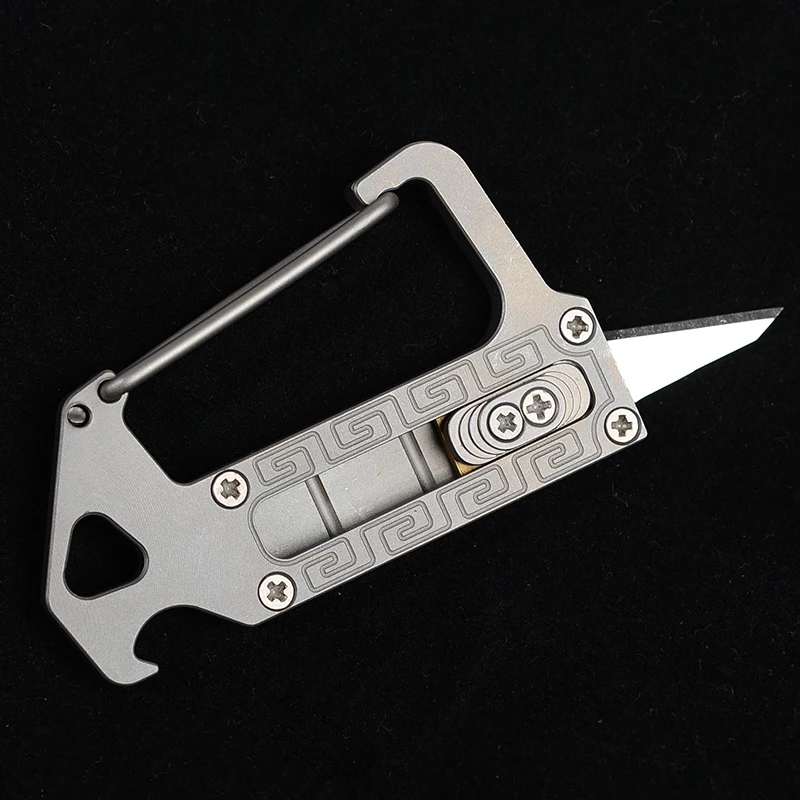Cortador EDC multifunción de titanio con hebilla y cuchillas - imagen 2
