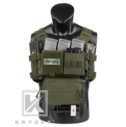 KRYDEX MK3 aparejo de pecho táctico Mini Spiritus Airsoft chaleco de caza chaleco portador táctico militar con bolsa para revistas ligero