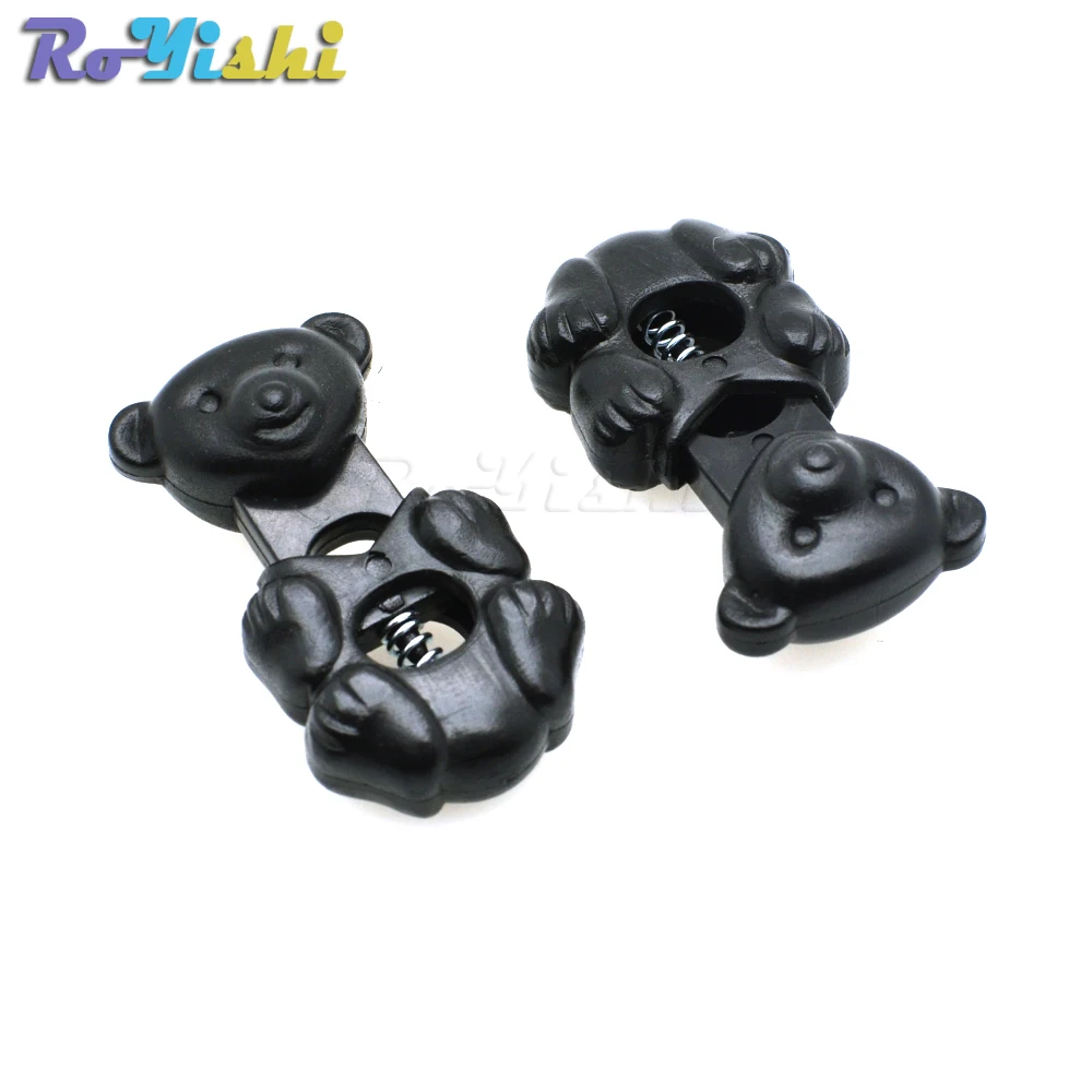 Tapón de palanca de bloqueo de cordón estilo oso para zapatos, Paracord, ropa deportiva, accesorios para mochila - imagen 4