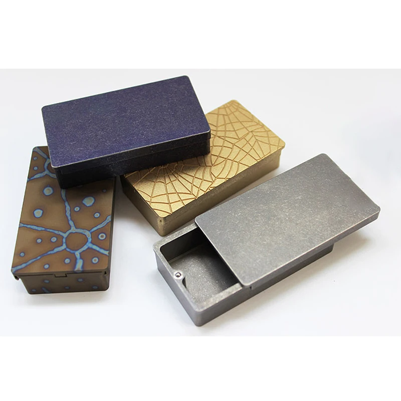 Caja táctica de supervivencia para exteriores, almacenamiento EDC de titanio TC4, caja de hierro de estaño - imagen 5