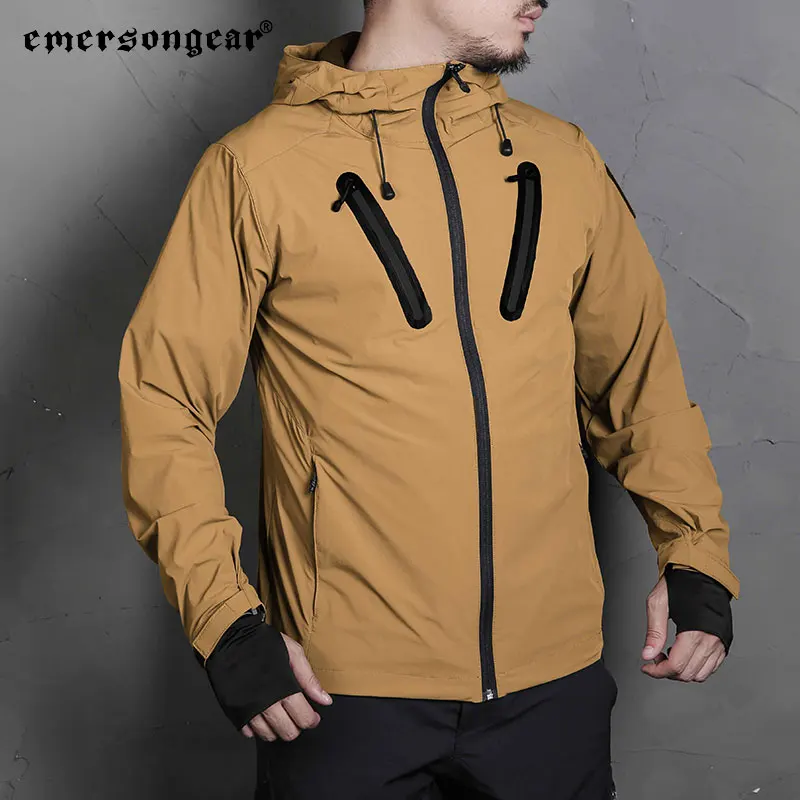 Emersongear-Chaqueta de piel para hombre, cortavientos estilo Hattori, abrigo táctico de secado rápido para montaña, senderismo, correr, montar - imagen 4