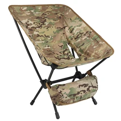 Silla de campaña plegable con bolsillo lateral – Equipo táctico