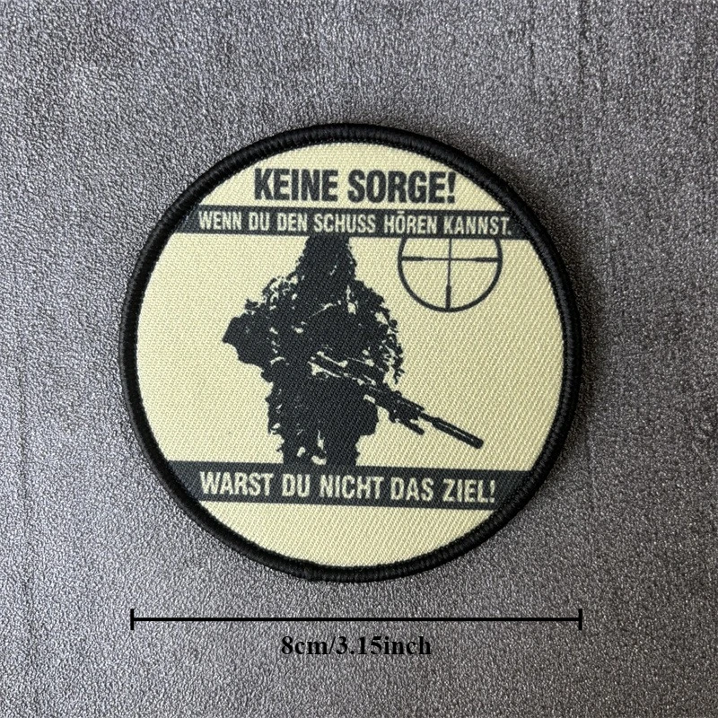Parche estampado militar táctico "Rifle de francotirador de Bundeswehr alemán", insignia de moral, parches con gancho, pegatina para mochila - imagen 2