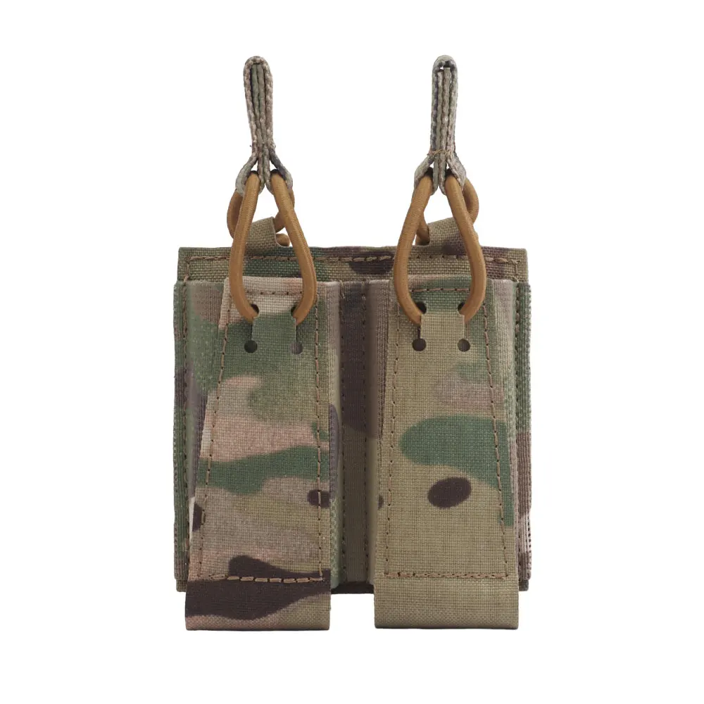 Bolsa MOLLE táctica doble elástica para pistola, cuchillo y linterna
