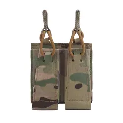 Bolsa MOLLE táctica doble elástica para pistola, cuchillo y linterna