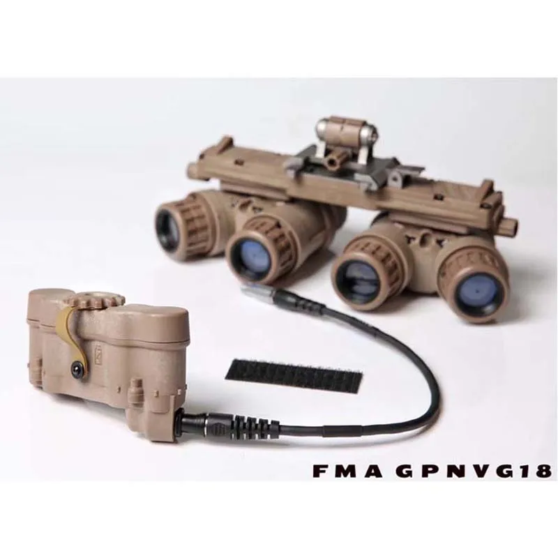 FMA, nueva versión táctica GPNVG18-ANVIS CAG, gafas de visión nocturna, modelo NVG DUMMY con versión funcional, caja de batería TAN - imagen 3