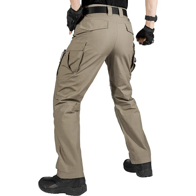 Pantalones tácticos militares X9 con múltiples bolsillos para hombre, pantalones Cargo impermeables informales para exteriores, pantalones ligeros con cremallera - imagen 3