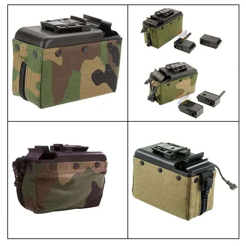 Bolsa para kit de herramientas, accesorios tácticos, bolsas, bolsa para revistas para paquete de cartuchos elásticos M249 - imagen 3