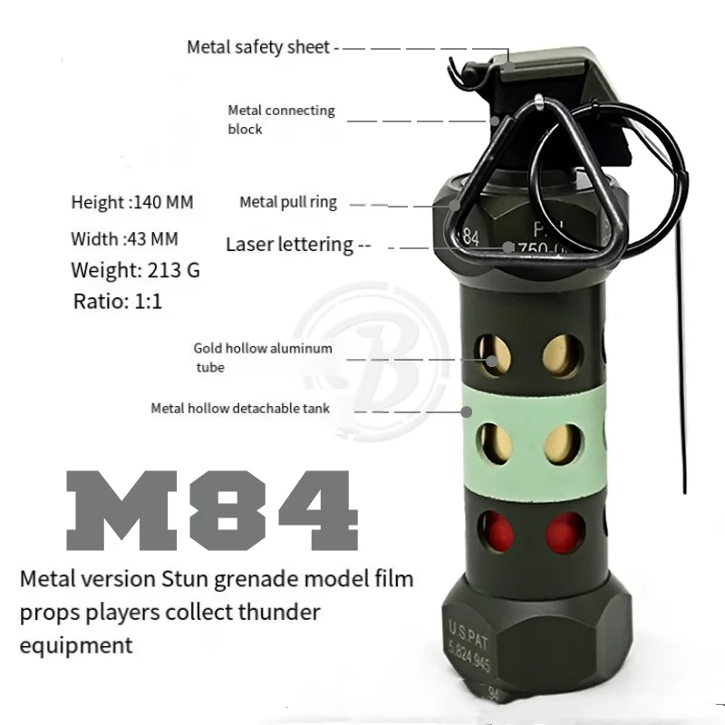 Modelo estático de colección de manualidades, juguete de combinación M84 + M26, versión metálica no funcional - imagen 3