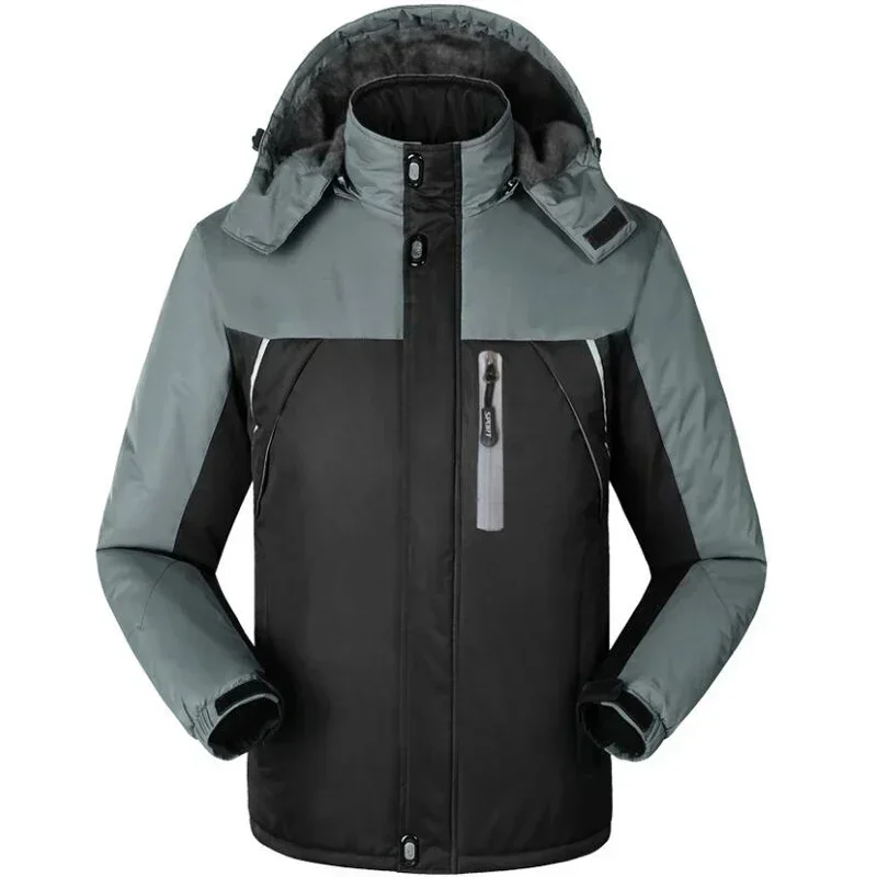 Parka de invierno para hombre, abrigos cálidos de terciopelo a prueba de viento, chaquetas con capucha de caza para hombre, abrigo Masculino Casacos, prendas de vestir para hombre - imagen 4