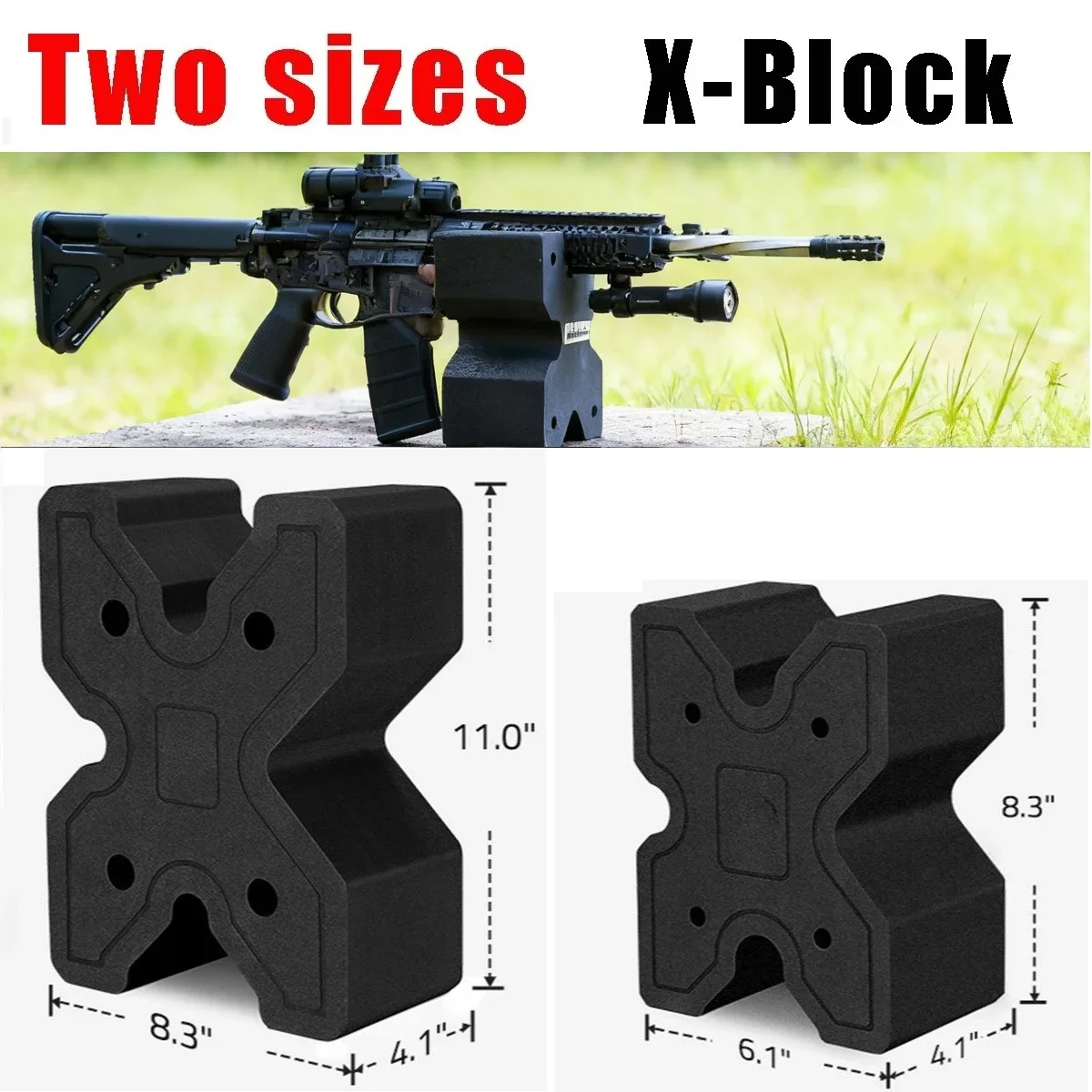 X-Block Banco de tiro táctico para rifle con soporte EVA - imagen 5