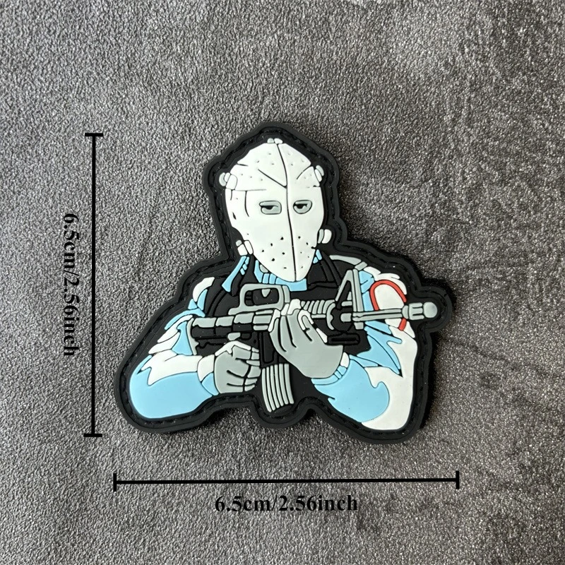 Pulpo táctico de PVC con parche de bala, insignia de moral militar, gancho, brazalete del ejército, parches, pegatina para mochila para ropa - imagen 5