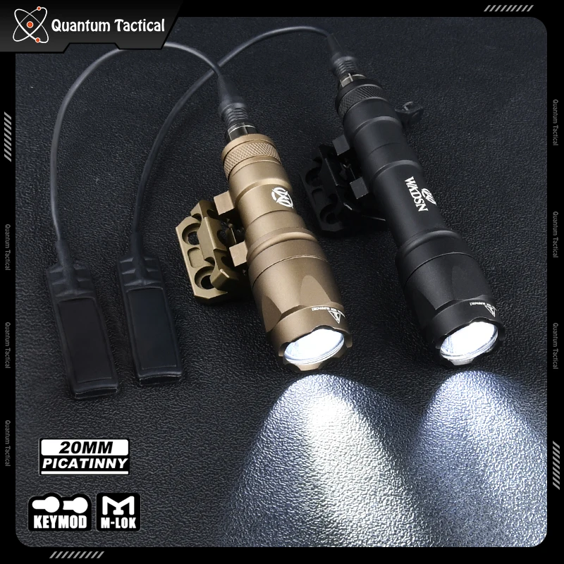 WADSN SF M300A Sureifr M600C linterna táctica foco LED Metal M-LOK Base de montaje Keymod compatible con riel de 20mm luz de caza Airsoft - imagen 2