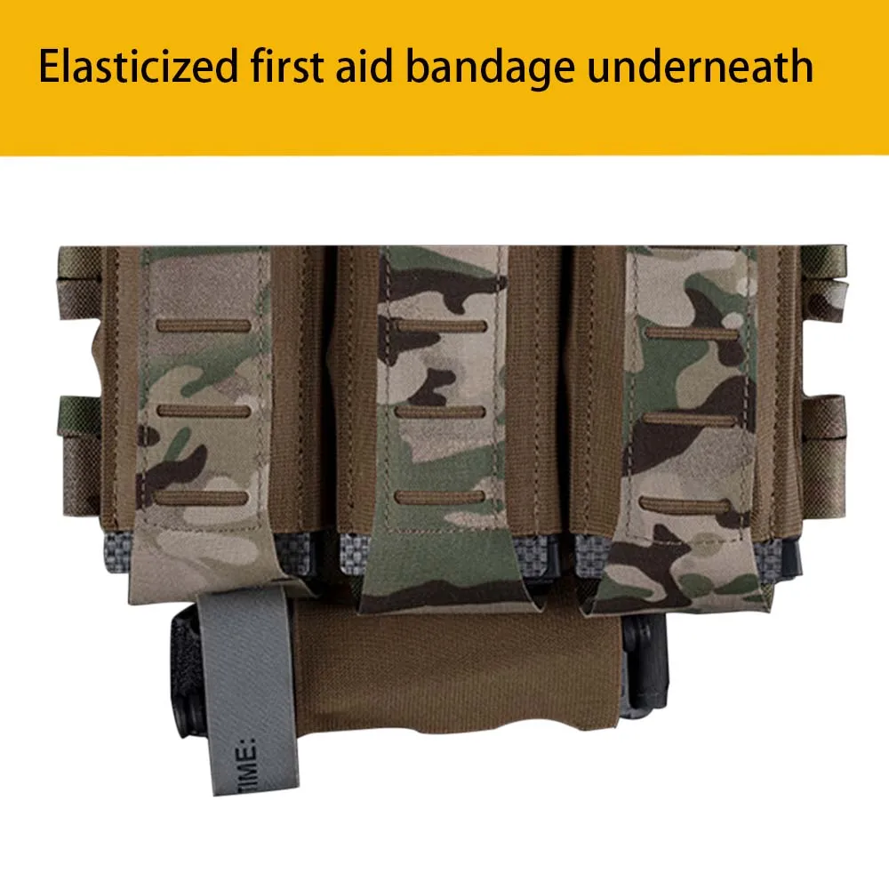 Paquete elástico de triple función de 5,56mm, bolsa Triple multifuncional Mag, soporte para revista, Panel, corte láser, caza - imagen 4