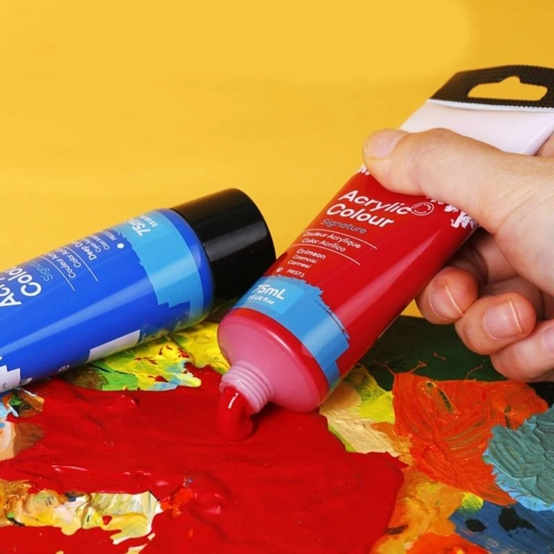 Pintura acrílica grado artístico, no tóxica, resistente agua, para proyectos arte, pinturas artesanales K1KF - imagen 5