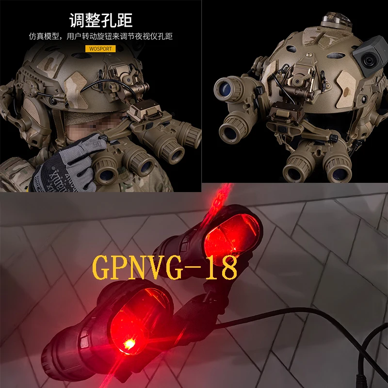 GPNVG18 Gafas de Visión Nocturna Airsoft Falsas para Roleplay Táctico - imagen 2