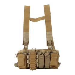 Chest rig táctico con bolsas para cargadores 5,56 y 9mm