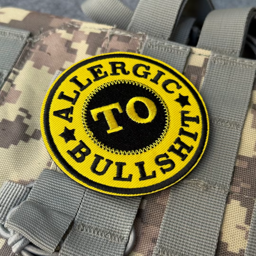 Parche moral bordado Allergic To Bullshit – Táctico velcro mochila - imagen 5