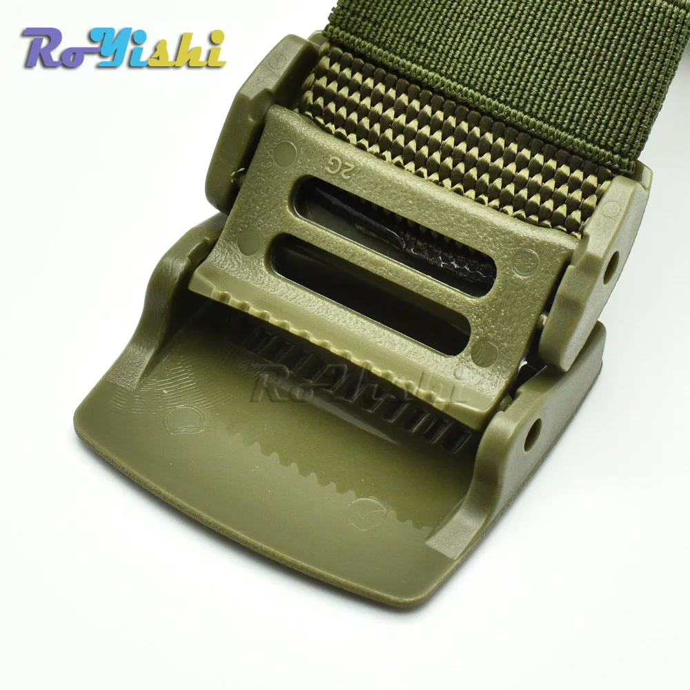 Cinturón de nailon con hebilla automática, cinturón táctico del ejército masculino, cinturones de lona de cintura militar para hombre, fajas, correa de alta calidad - imagen 4