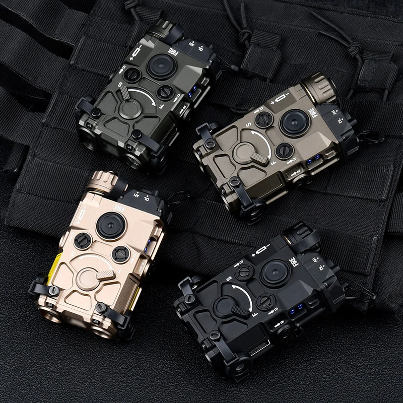 Mira láser táctica OGL con láser rojo/verde/azul y estroboscópico IR, brillo ajustable y soporte de riel de 20mm para Airsoft/Caza - imagen 3