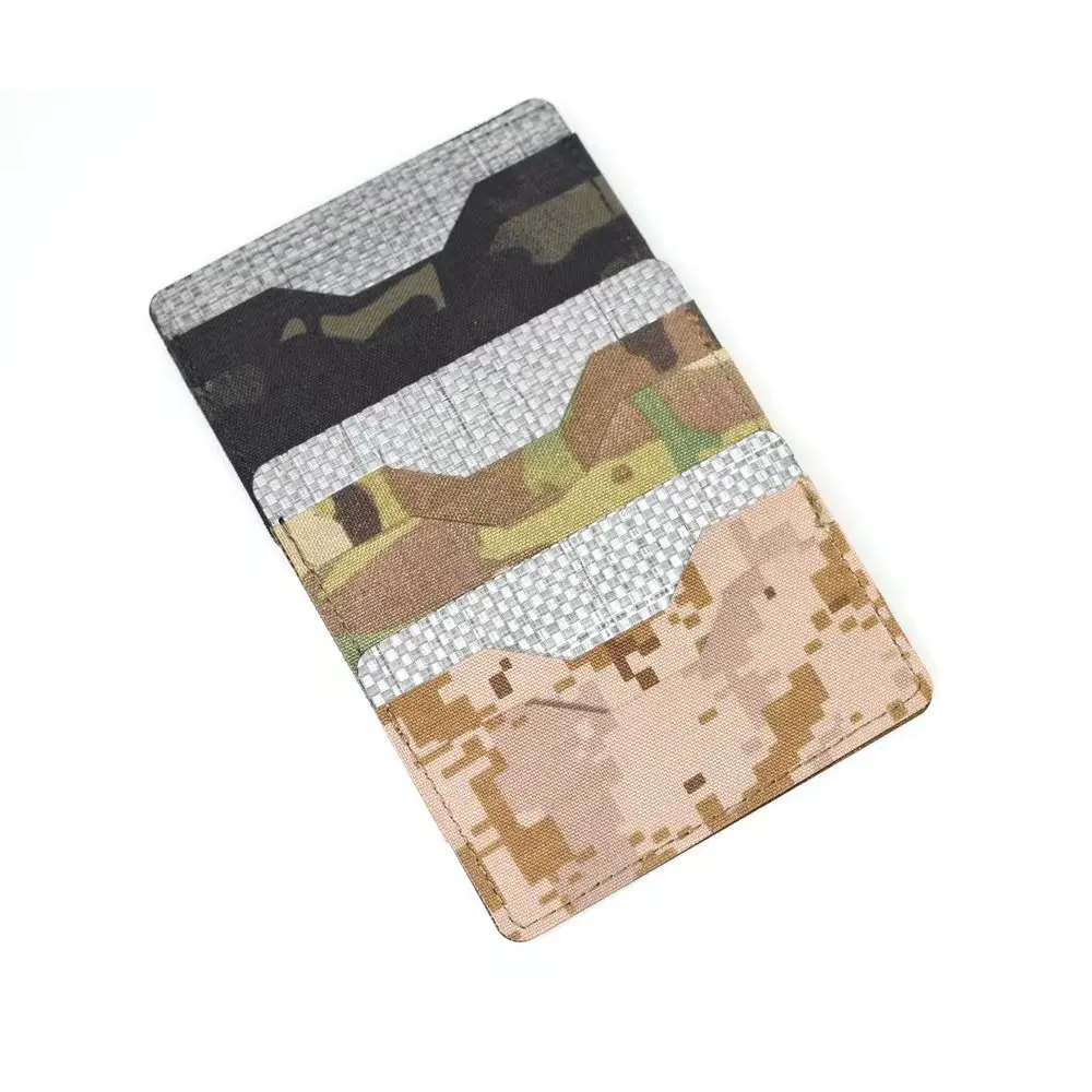 Estuche táctico para tarjetas de identificación, bolsa portátil para tarjetas de crédito, bolsa pequeña con Clip - imagen 2