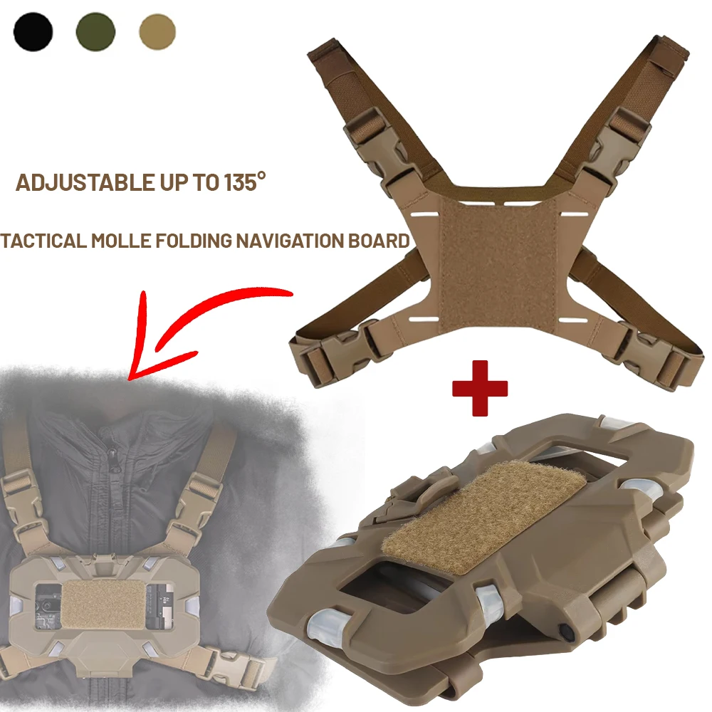 Arnés táctico MOLLE plegable con panel administrador para airsoft