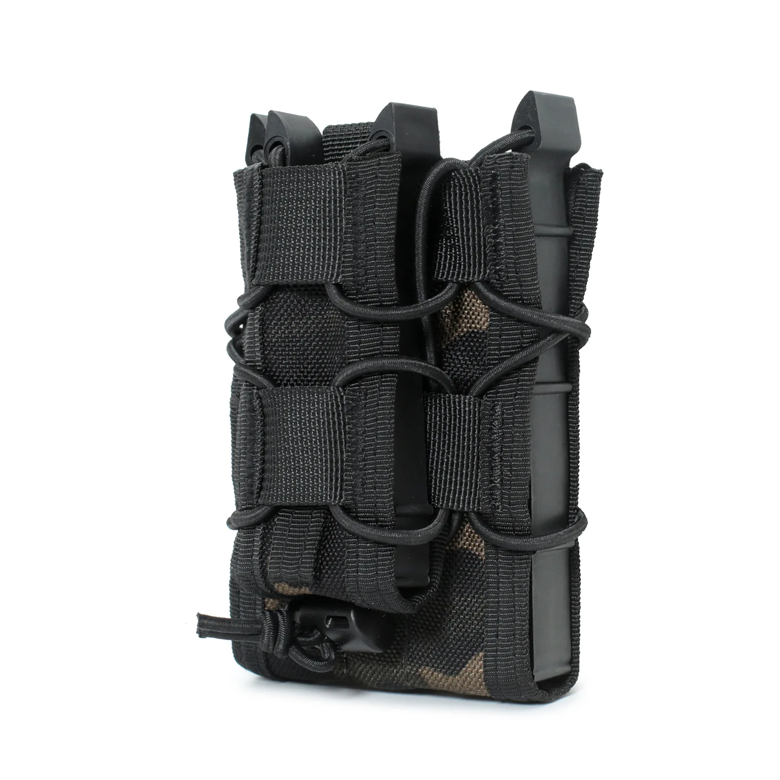MOLLE-bolsa Mag doble individual 5,56 9mm, porta revistas con inserto de liberación rápida para trabajo, chaleco táctico, aparejo de pecho - imagen 4
