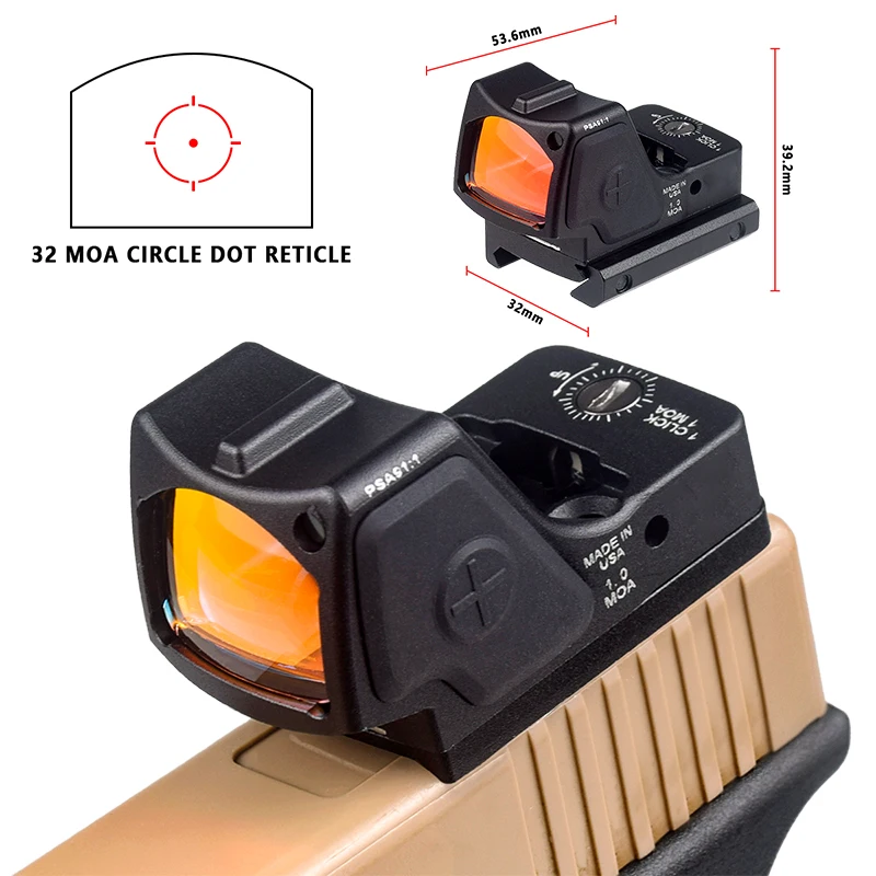 Mira telescópica táctica Airsoft RM HD SR, mira réflex de punto rojo, mira óptica de puntería ajustable para riel de 20mm G17 G19 AR15 M4 - imagen 3