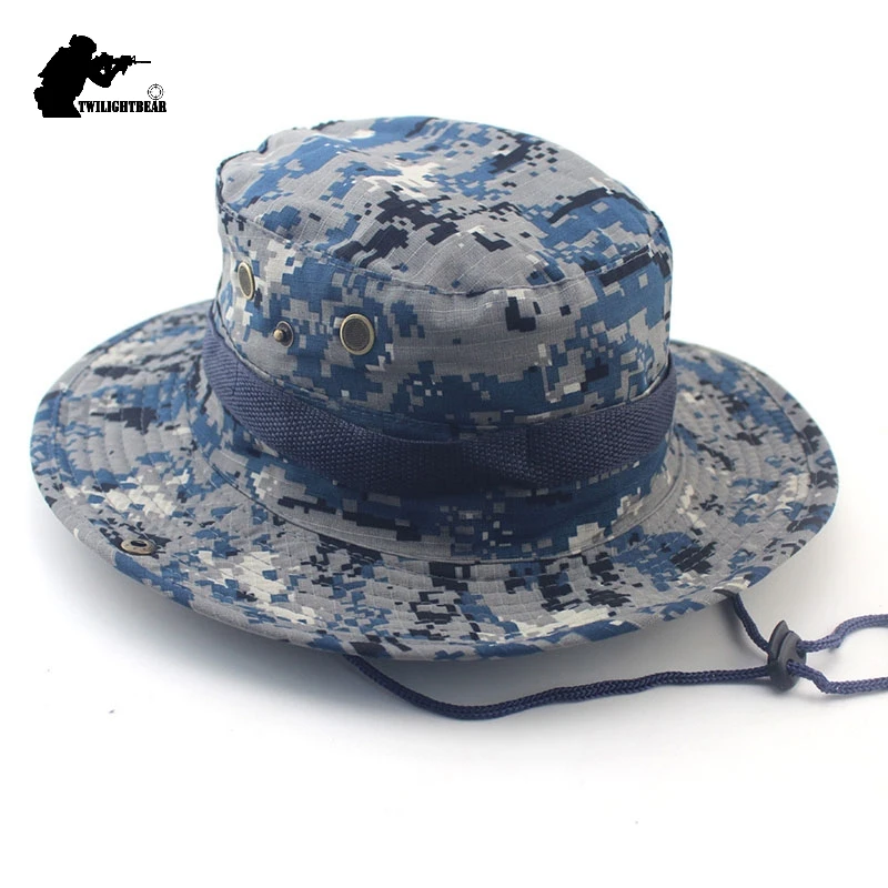 Sombreros Boonie de camuflaje al aire libre, sombrero de pescador de alta calidad, sombrero de cubo informal, caza, senderismo, pesca, gorra de escalada, 26 colores, MF23 - imagen 2