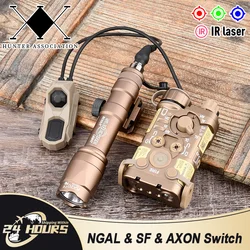 Linterna táctica WADSN NGAL cuerpo métalicinterruptor remoto Dual AXON Airsoft
