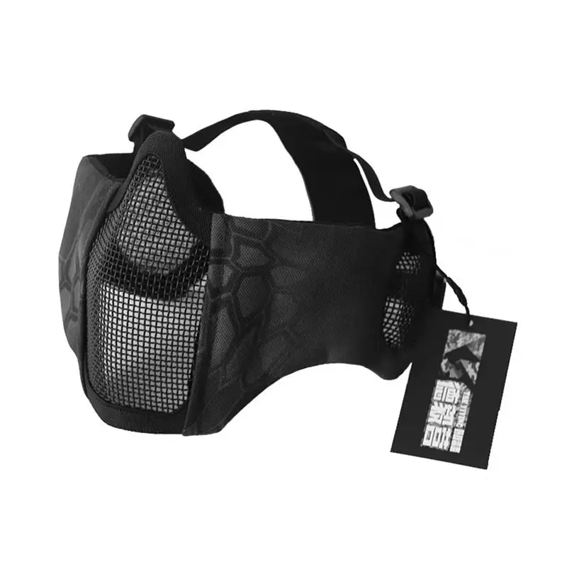 Máscara táctica de malla plegable con protección para los oídos para Airsoft Paintball con gorra de béisbol ajustable accesorios de equipo militar - imagen 4