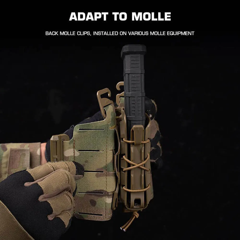 Bolsa para revistas todo terreno 5,56 7,62 MOLLE, liberación rápida, caza, tiro, Rifle, Mag, funda, soporte, equipo de cinturón de combate táctico - imagen 5
