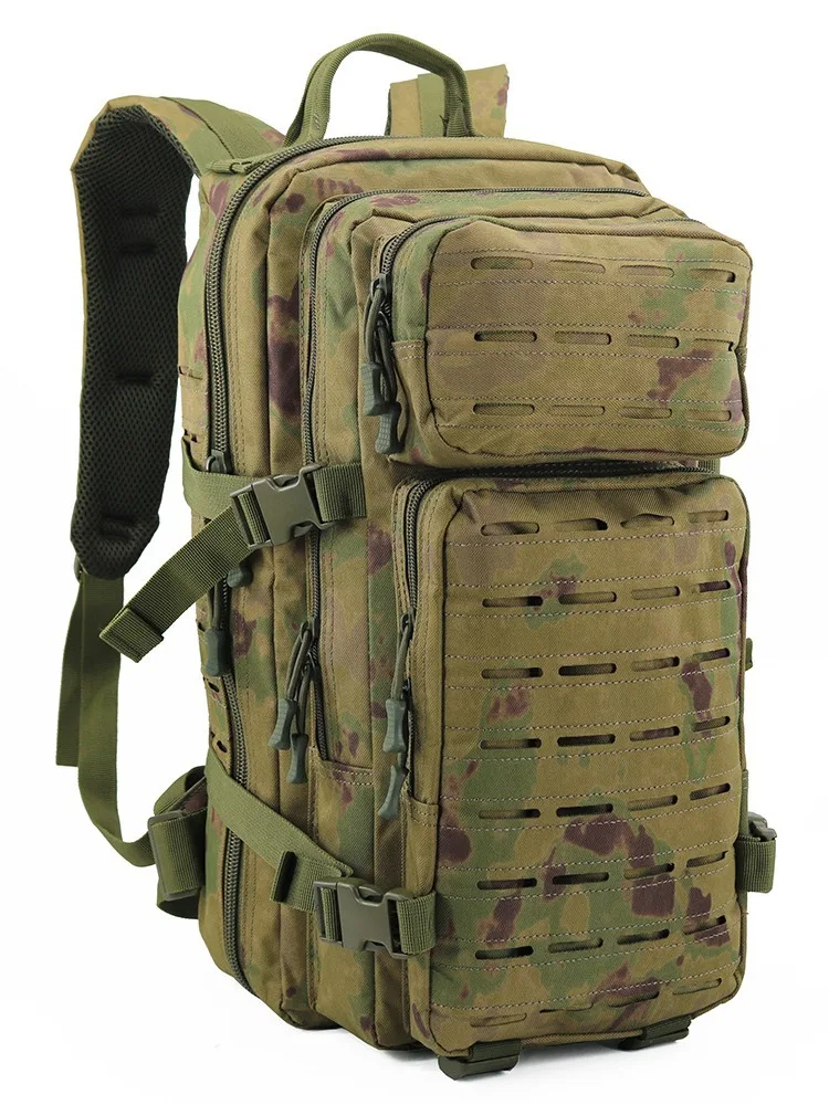 Bolsa de escalada al aire libre, mochila de viaje de gran capacidad, resistente al desgaste, aclara la carga, bolsa táctica de doble hombro de camuflaje