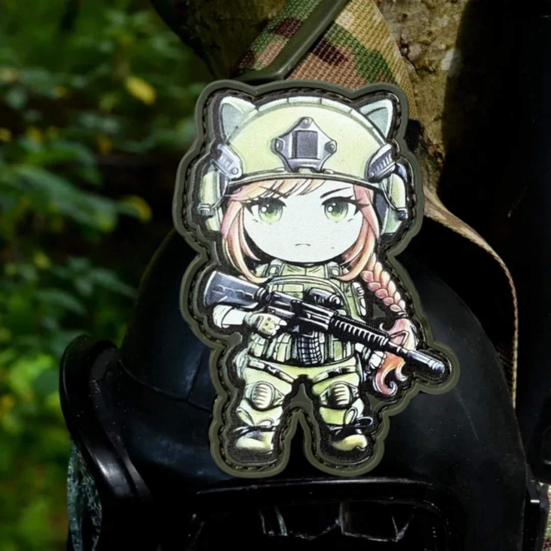 Parche táctico Chevron para chica, insignia de moral del ejército, emblema militar personalizado, pegatina para mochila, parches impresos con gancho y bucle para ropa - imagen 5