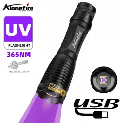 Linterna UV táctica portátil para detección de fluidos y minerales