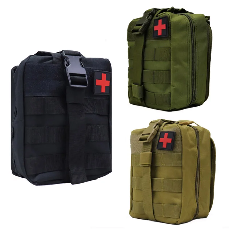 Bolsa médica táctica para caza, bolsa Molle de nailon, botiquín de primeros auxilios para viajes al aire libre, riñonera para acampar y escalar, bolsa deportiva para senderismo y bicicleta - imagen 2