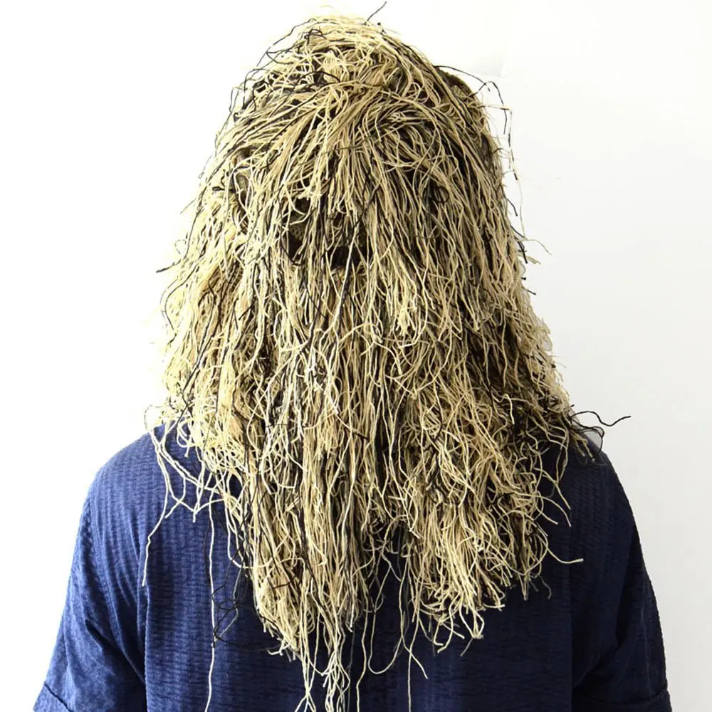 Cubierta de cabeza de arbusto de camuflaje 3D, sombrero Ghillie, red para caza, francotirador - imagen 4