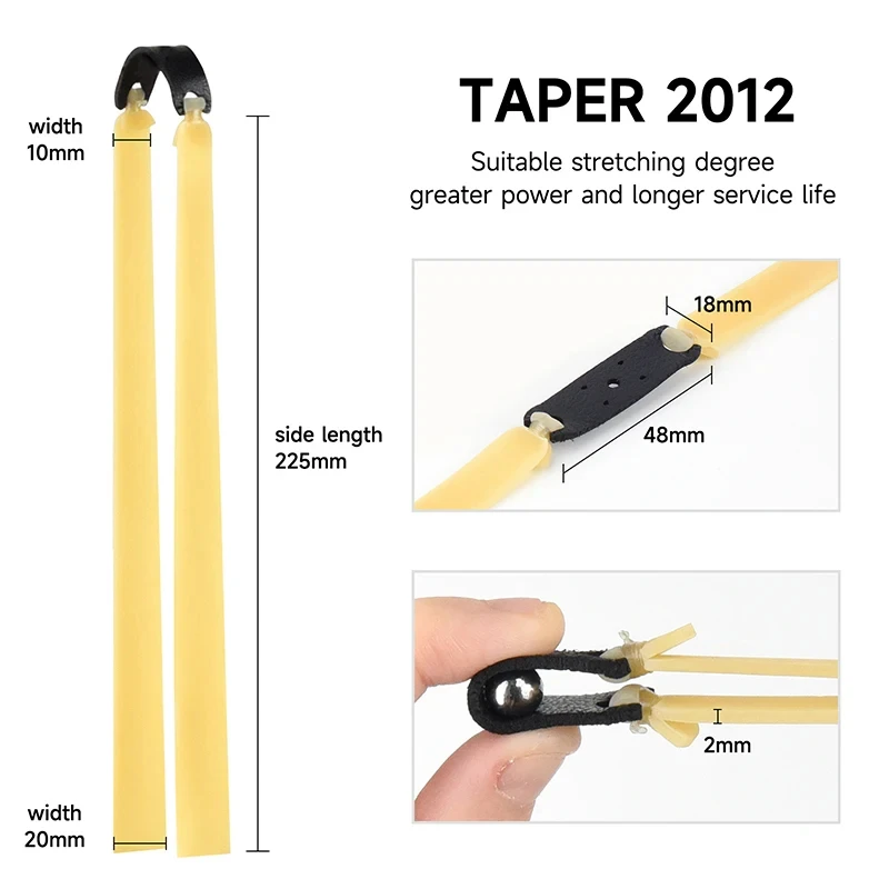 Cinturón de goma plano para tirachinas, goma Natural de 2mm de espesor, alta elasticidad, accesorios de tiro de catapulta para caza al aire libre, 10/15/30 Uds. - imagen 2