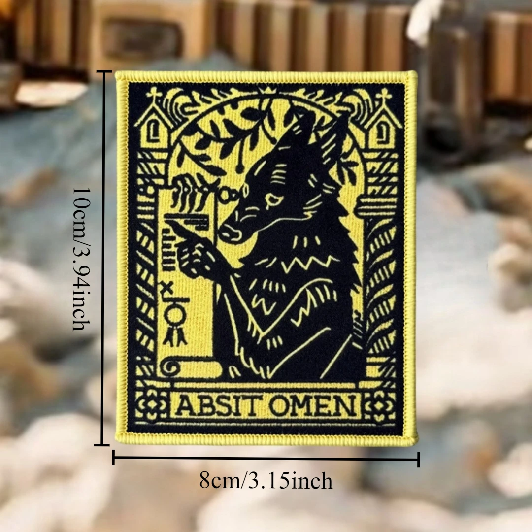 Parche con insignia de moral divertida de lobo, emblema militar, brazalete táctico, parches de gancho y bucle de PVC para ropa, pegatinas para mochila - imagen 2