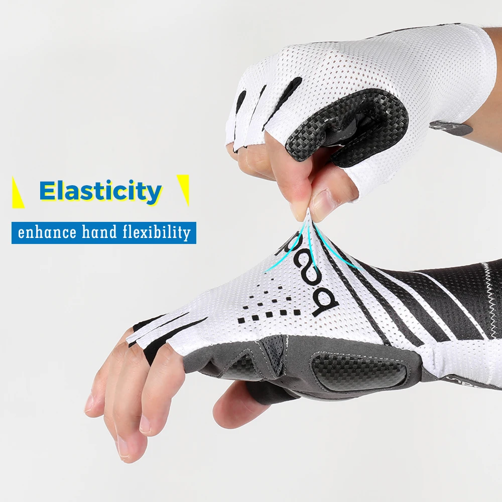 Guantes de medio dedo para ciclismo para hombre y mujer, antideslizantes, transpirables, resistentes al desgaste - imagen 5