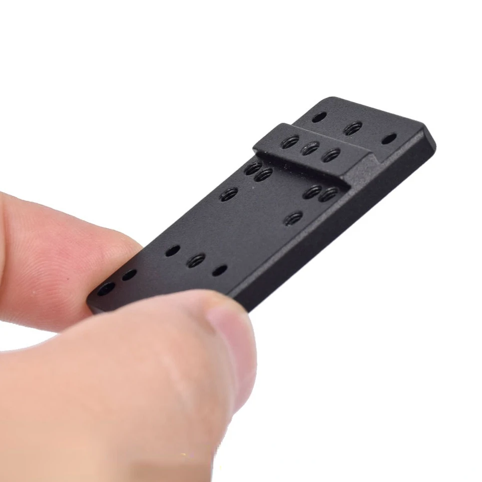 Placa de montaje Universal para mira Glock, pistola táctica de caza, Base óptica de alcance de punto rojo para pistola Glock 17 19, adaptador R * R/MROS - imagen 3