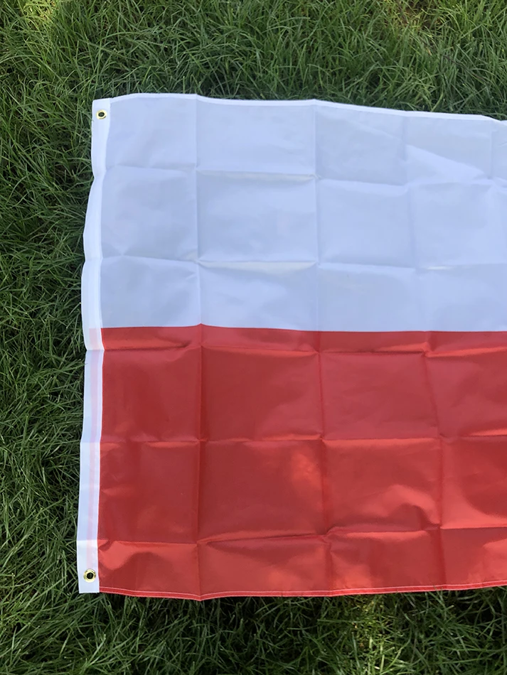 BANDERA DE SKY, envío gratis, bandera de Polonia, 90x150cm, poliéster colgante, Thuringia pl, Polonia, bandera de pulido para decoración - imagen 3