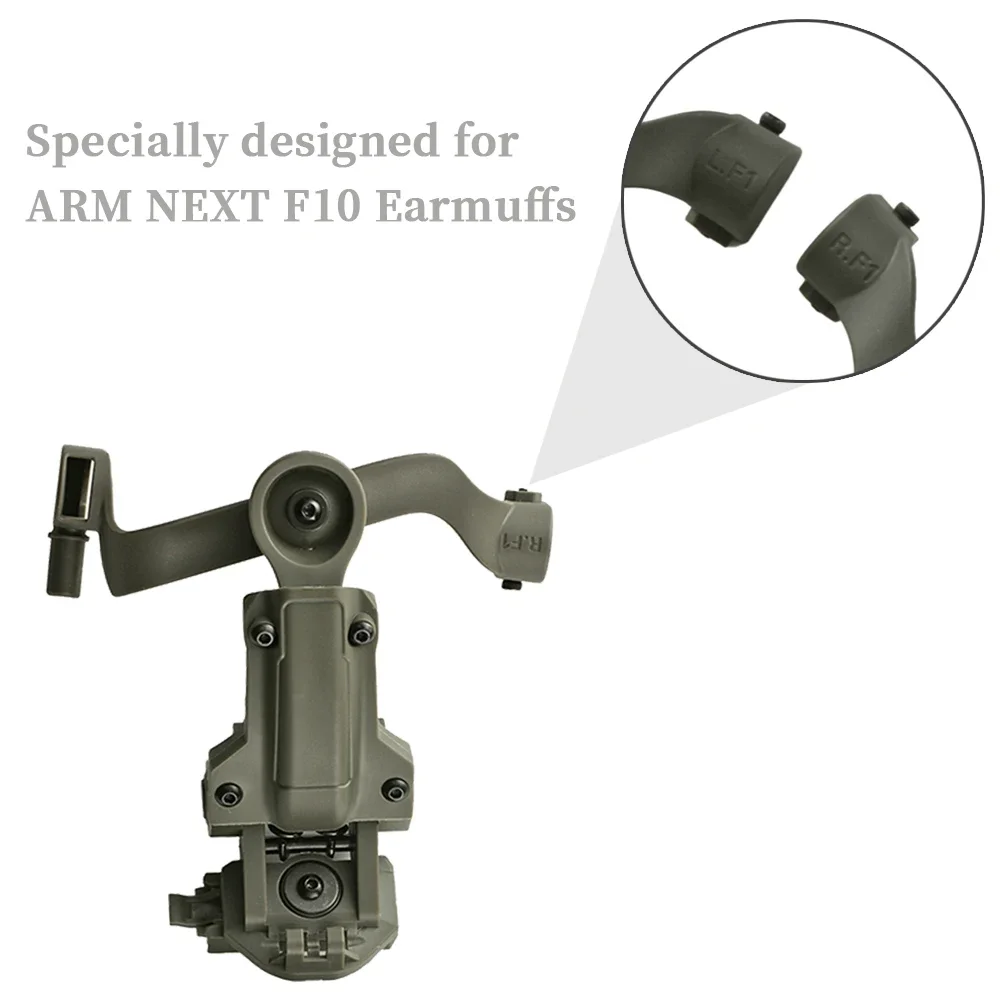 ARM NEXT-orejera militar de tiro, kit de soporte con rotación de 360 °, apto para casco rápido, juego de bricolaje de casco de arco de M-LOK - imagen 2