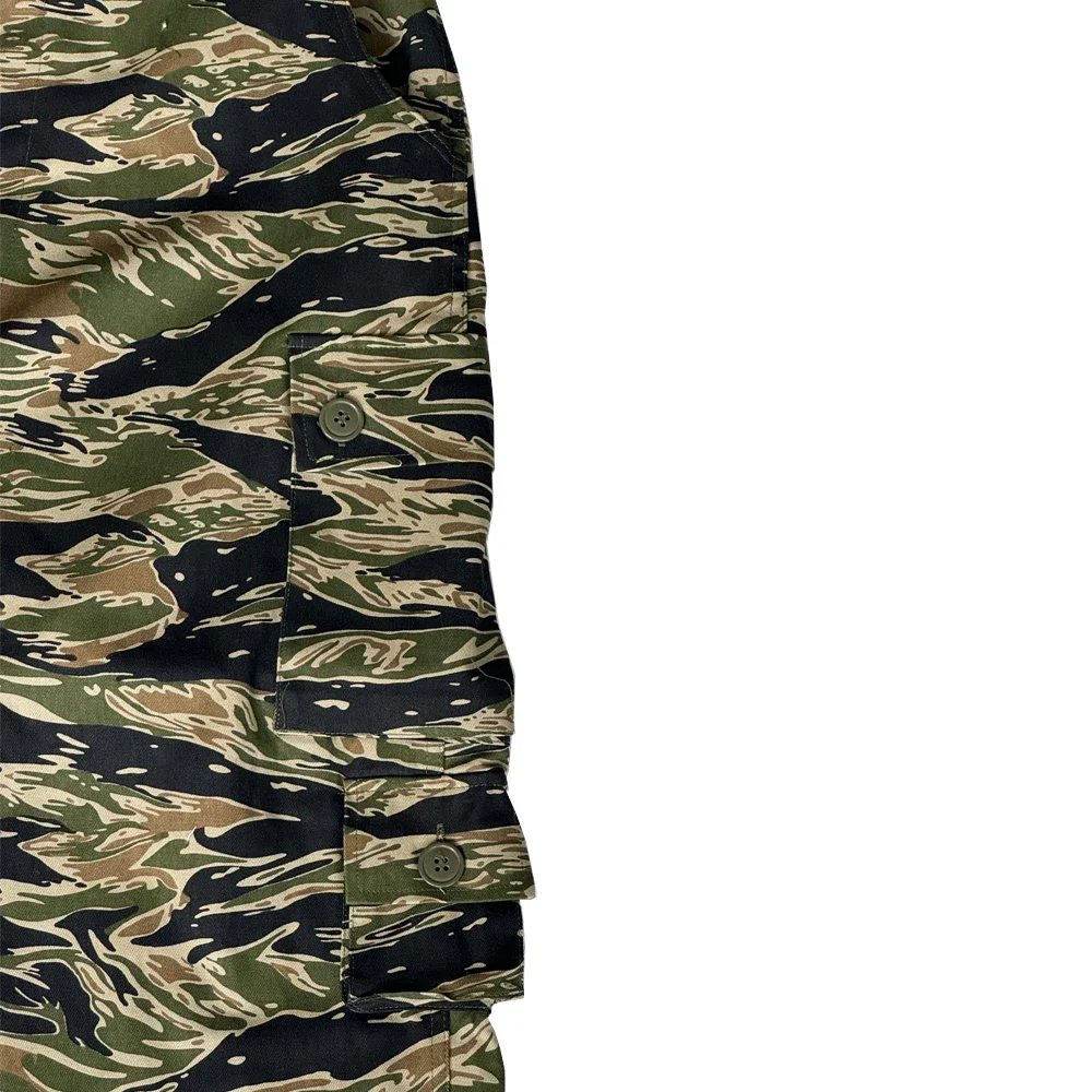 Pantalones de tigre de la guerra de Vietnam de la Segunda Guerra Mundial, pantalones de camuflaje, ropa de trabajo táctica TCU para exteriores, pantalones de entrenamiento a rayas de tigre - imagen 5