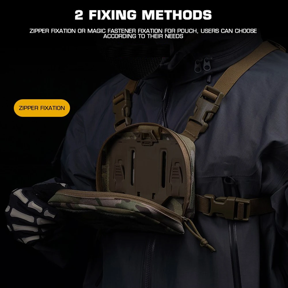 Juego de tablero de navegación plegable táctico MOLLE para mapa de teléfono móvil de 4,7-6,7 pulgadas, Panel administrador con soporte de placa de aparejo de pecho - imagen 2