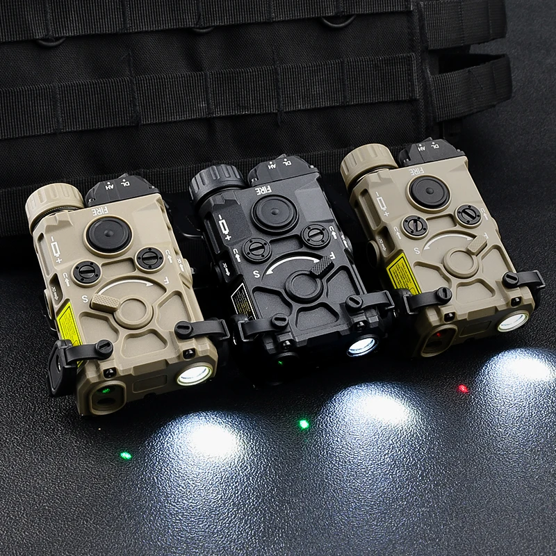 Linterna táctica Airsoft OGL versión de nailon, punto rojo, láser verde y azul de puntería, indicador LED blanco, linterna de caza para armas, linterna escout - imagen 5