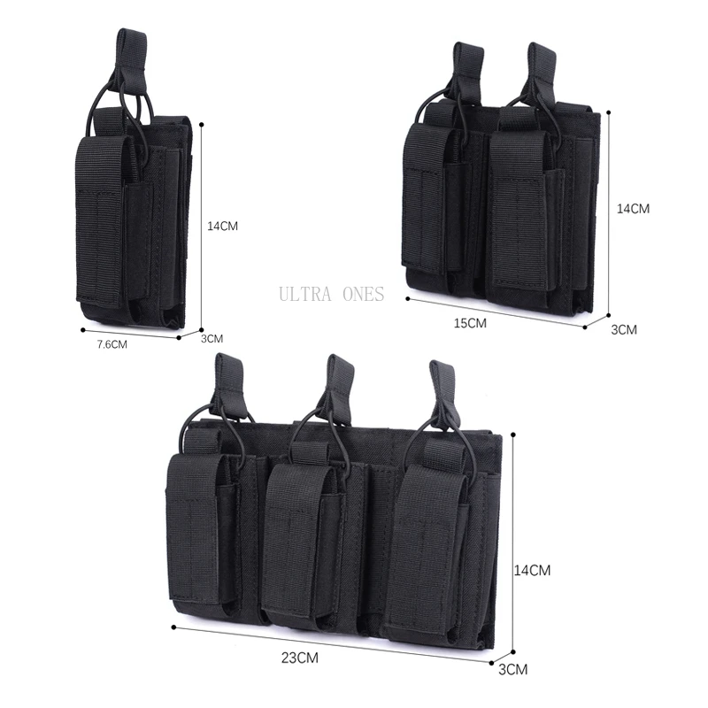 Bolsas para revistas M4 M14 M16 AK AR, bolsa táctica Molle individual, doble capa, soporte para cartuchos CS de caza - imagen 3