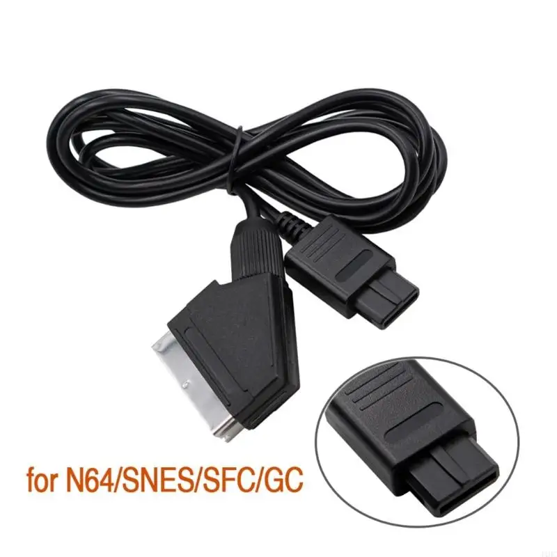 Cable del conector J1HC para N64 SNES 1.8M 6 pies Cord Accesorios para juegos negros - imagen 5